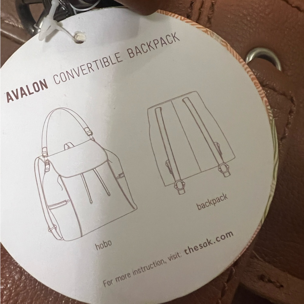 The Sak Avalon Fringed Convertible Backpack Handbag, Sierra Brown nwt - Picture 14 of 14